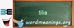 WordMeaning blackboard for tilia